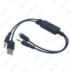 Picture of Car 3.5mm Male Micro USB to 3.5mm Male USB A Plug Jack AUX Cable Adapter For BMW USB Charger Wire Cable