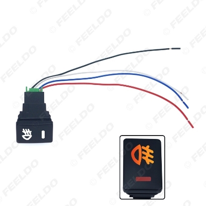 Picture of Car 12V Fog Light 5Pin Switch On-Off Button with Cable For Toyota Camry Corolla Work Light Switch Wire