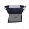Picture of 3-Color Options 12.1" Car/Bus TFT LCD Roof Mounted Monitor Flip Down Monitor With HDMI/MP5/2-Way RCA Video Input