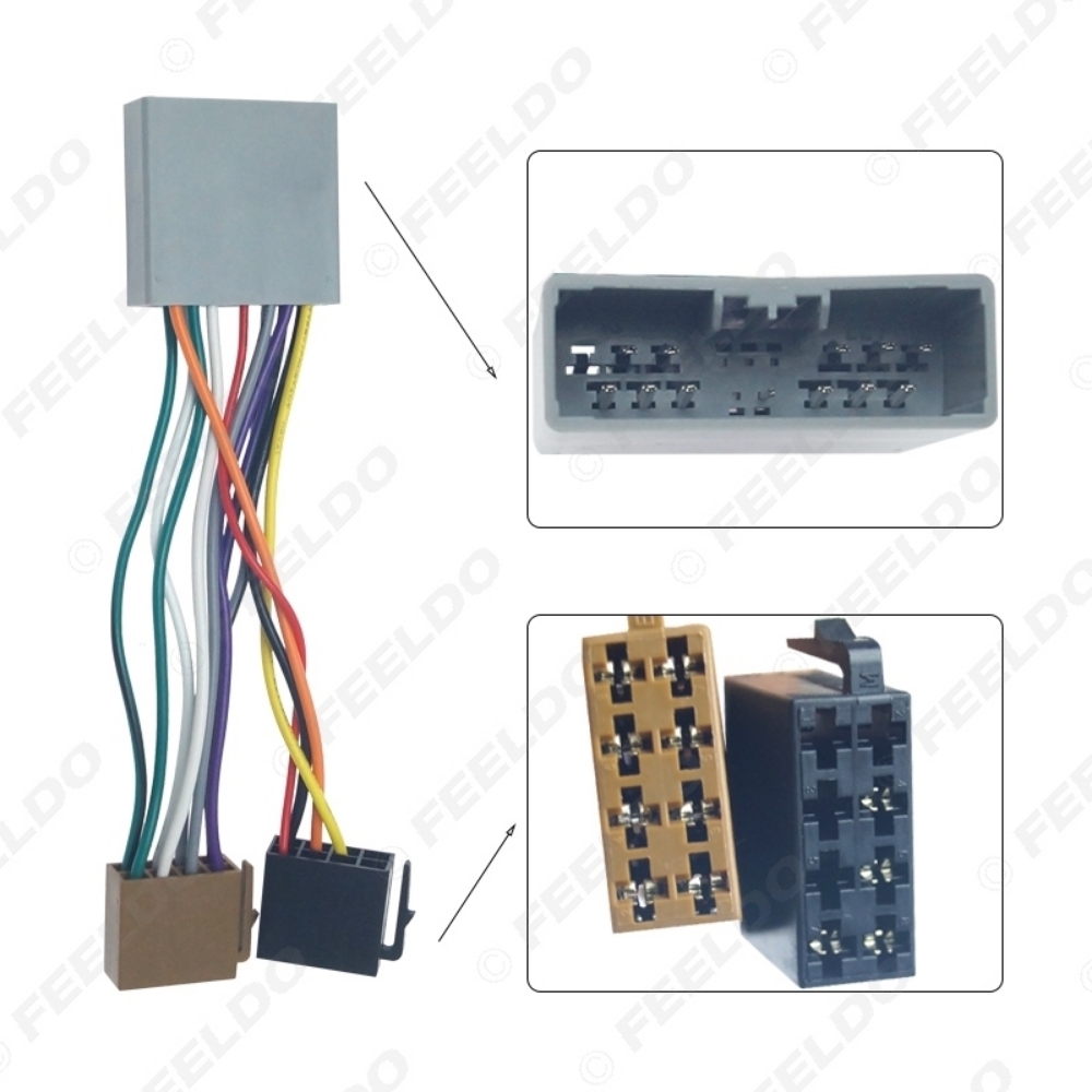 Picture of Car 20Pin ISO Stereo Audio Conversion Wire Plug Adapter For Honda Civic/CRV CD Radio Wiring Head Units Cable