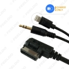 Picture of Car AMI/MDI Interface To 3.5mm Male Audio AUX + Lightning Jack Charge Only Adapter Cable For Audi/Volkswagen(Model Year:09~14)