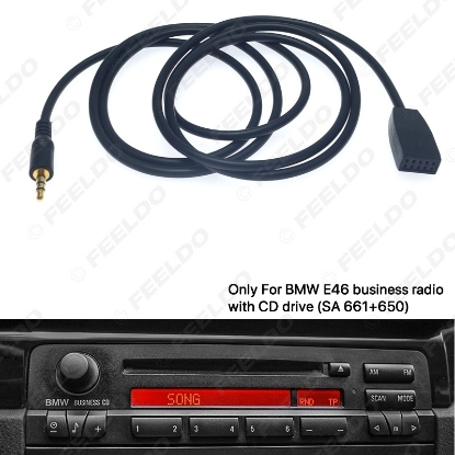 Picture of 3.5mm Male Jack AUX Input Cable Adapter Only For BMW E46 With Business CD Radio Headunit