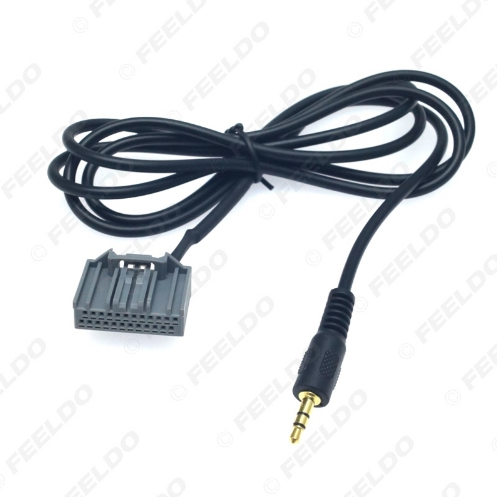 Picture of New Car 3.5mm Audio AUX-in Adapter 24Pin Connector Changer Cable For Honda CRV/Civic/Avancier/Vezel/Crider/XR-V/Elysion Wire