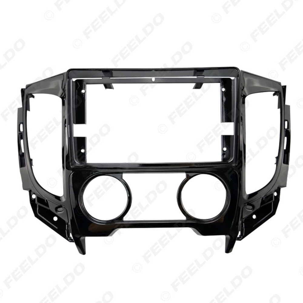 Picture of Car 9" 2Din Fascia Panel Frame Dash Kit For Mitsubishi Triton(2015+) Manual Air Condition GPS Navigation Installation