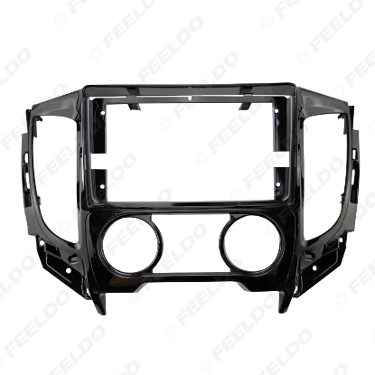 Picture of Car 9" 2Din Fascia Panel Frame Dash Kit For Mitsubishi Triton(2015+) Manual Air Condition GPS Navigation Installation