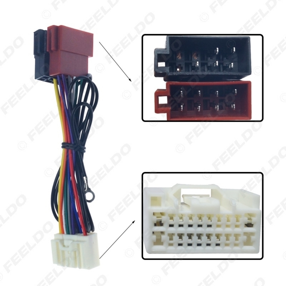 Picture of Car Stereo Conversion Plug Wire Adapter For Mitsubishi 2007+ To ISO CD Radio Wiring Harness Original Head Units Cable