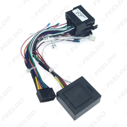 Picture of Car Radio Stereo Head Unit 16Pin Wire Harness Adapter With Canbus Box For Volkswagen Android Power Cable Connector