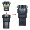 Picture of Car Motorcycle HB4/9006 Bulb Waterproof Quick Adapter Connector Terminals DIY Plug Male/Female Kit