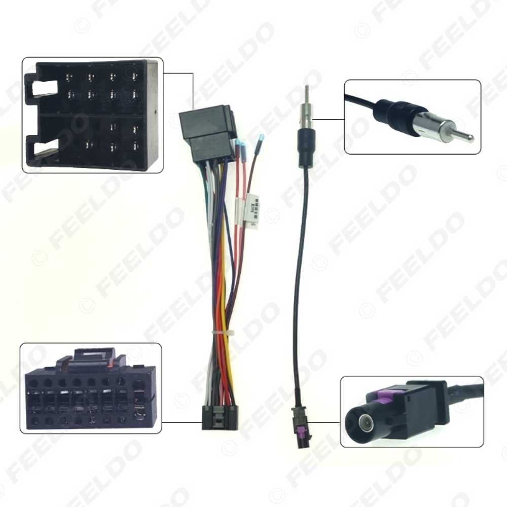 Picture of Car Stereo Audio 16PIN Android Power Cable Adapter For Lada Granta 2011-2018 CD/DVD Player Wiring Harness