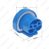 Picture of Auto Car Motorcycle 9004-21/HB1/9007/HB5 HID LED Bulb DIY Quick Adapter Connector Terminals Plug