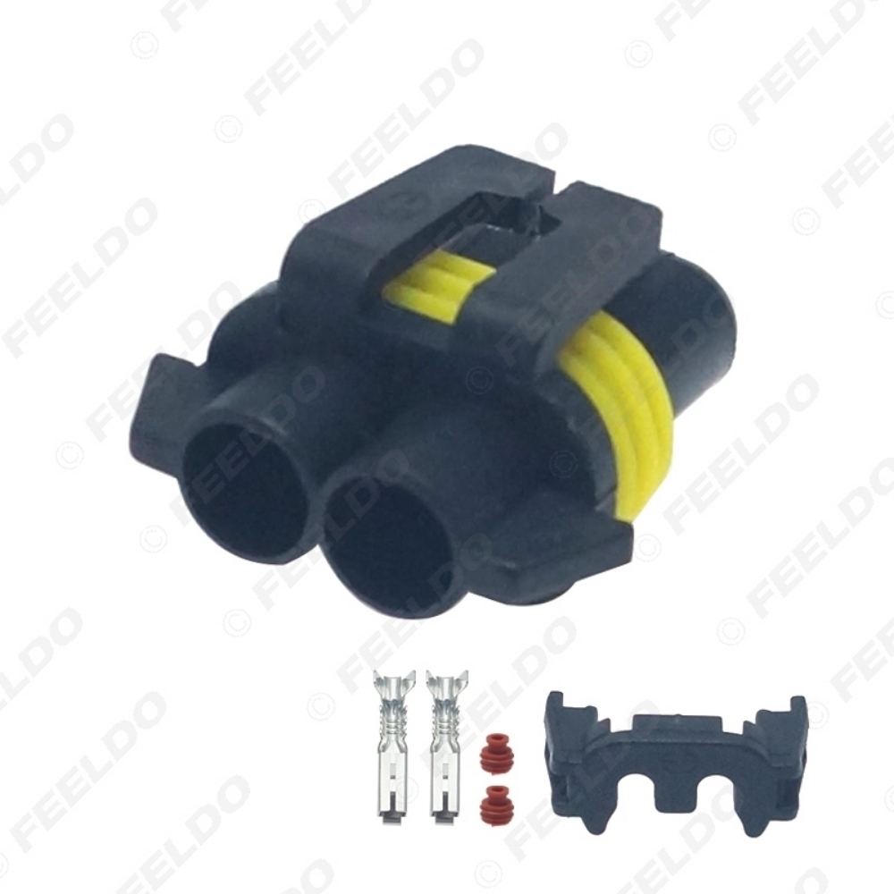 Picture of waterproof Car 9005 HB3 Headlight Fog Light Connector Plug Socket LED/HID Light 2Pin Way Plugs