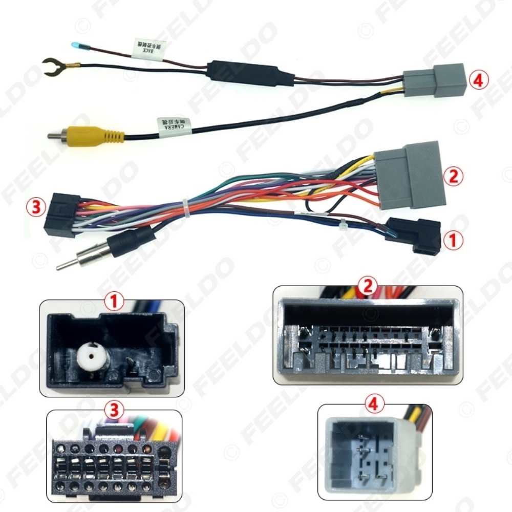 Picture of Car 16pin Audio Wiring Harness For Honda Crider Jazz Aftermarket Stereo Installation Power Wire Adapter