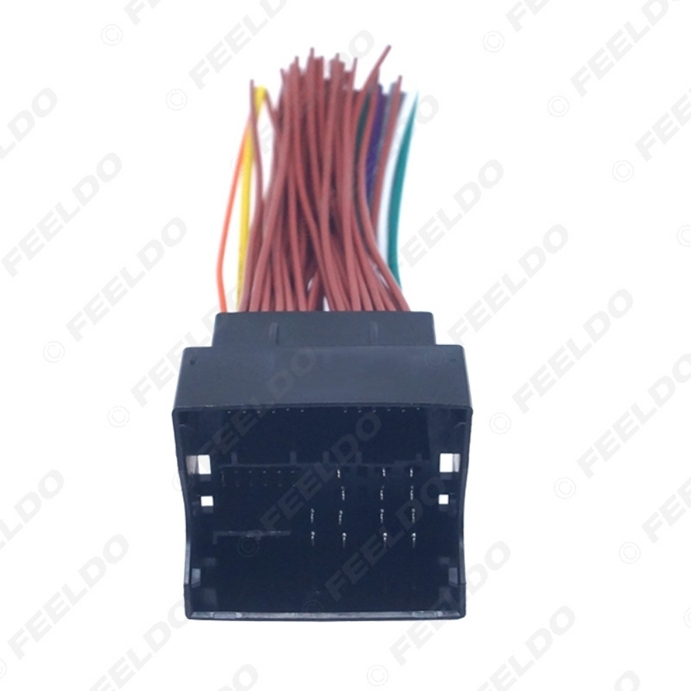 Picture of Car Radio Audio CD/DVD Player Wiring Harness Adapter With 24Pin Wire For Audi Volkswagen Stereo Plug Cable