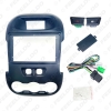 Picture of Car Stereo Radio 9inch Fascia Frame Dash Kit Panel For Ford Ranger (2011-2015) With Manual A/C Button+Wiring Harness