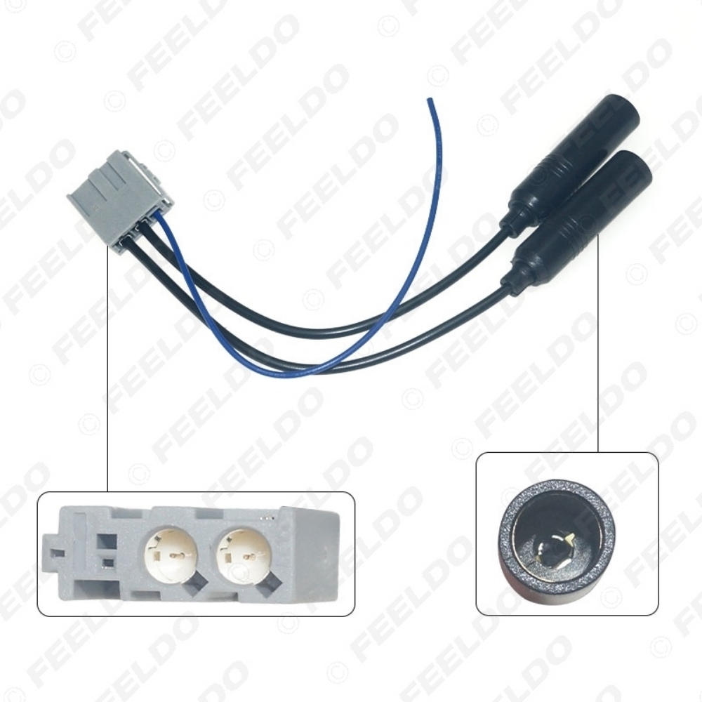 Picture of Car Stereo Radio Double Heads Male To Female Plug Antenna Adapter For Honda CRV Civic Radio Wire Cable