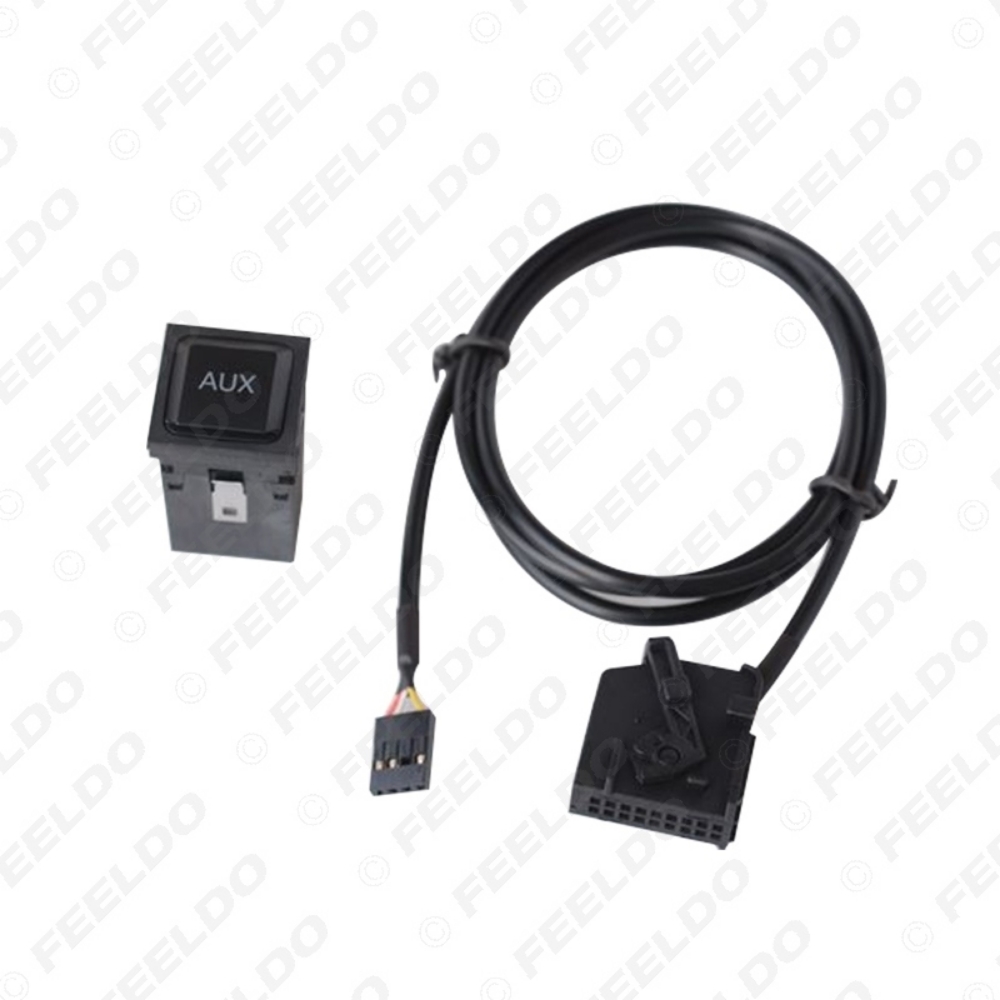 Picture of Car AUX IN Switch MP3 Audio Interface Wire for VolksWagen Audi Ford Skoda Modified AUX Cable Adapter