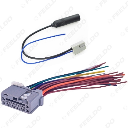 Picture of 1set for Honda 2008-2011 Stereo CD Audio Aftermarket Wire Harness Cable +Radio Antenna Install Plug
