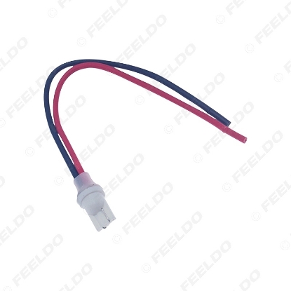 Picture of 2PCS Auto T10 Socket Holders Male With Wire T10 Car Headlight Assembly Male Socket Plug Adapter Wire Connector