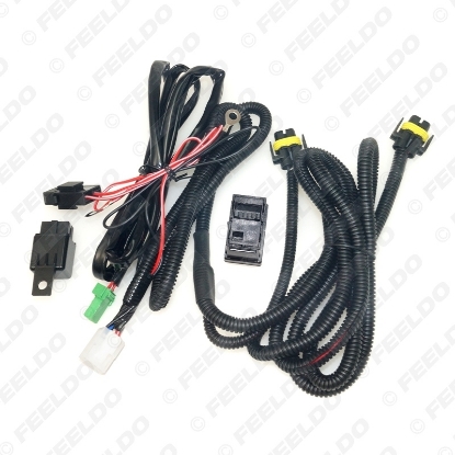 Picture of Auto Fog Light Wiring Harness Socket Switch with LED Indicators Relay For Honda City 14-18 H11 Wire Adapter Kits
