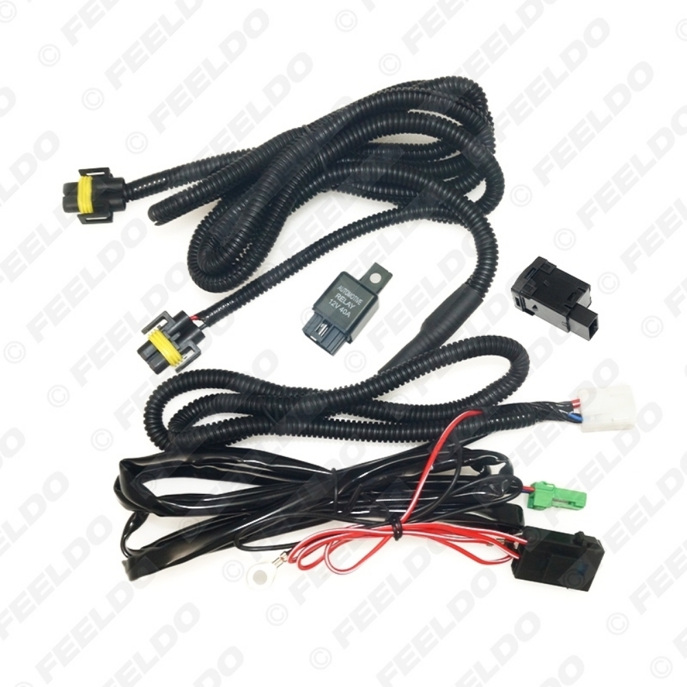 Picture of Auto Styling Fog Light Wiring Harness Socket Switch with LED Indicators Relay For Nissan H11 Wire Adapter Kits