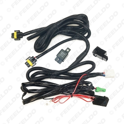 Picture of Auto Styling Fog Light Wiring Harness Socket Switch with LED Indicators Relay For Nissan H11 Wire Adapter Kits