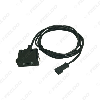 Picture of Car AUX IN MP3 Audio Interface Switch Panel Music Wire for BMW E39 E46 E38 E53 X5 Modified AUX Cable Adapter