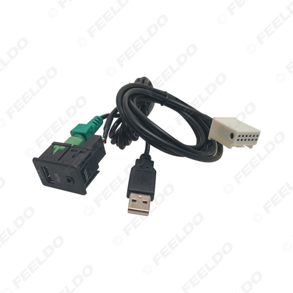 Picture of Car Audio AUX USB Switch + Wire Cable Adapter for BMW 3/5 Series E87 E90 E91 E92 X5 X6 AC516 AUX Adapter