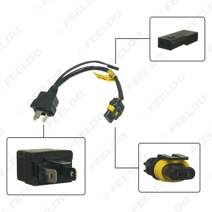 Picture of Car HID H4 Hi-Low Bi-Xenon Relay Harness Controller Cable For 12V/35W 24V/55W H4 Xenon Bulb Lamp wiring Harness