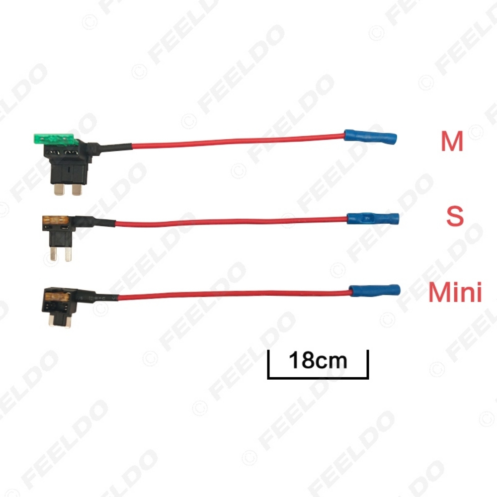 Picture of Auto Blade Fuse Holder Add-a-circuit TAP Adapter 5A/5A/30A Mini/Small/Medium ATM APM Blade Standard Car Fuse Box Wire