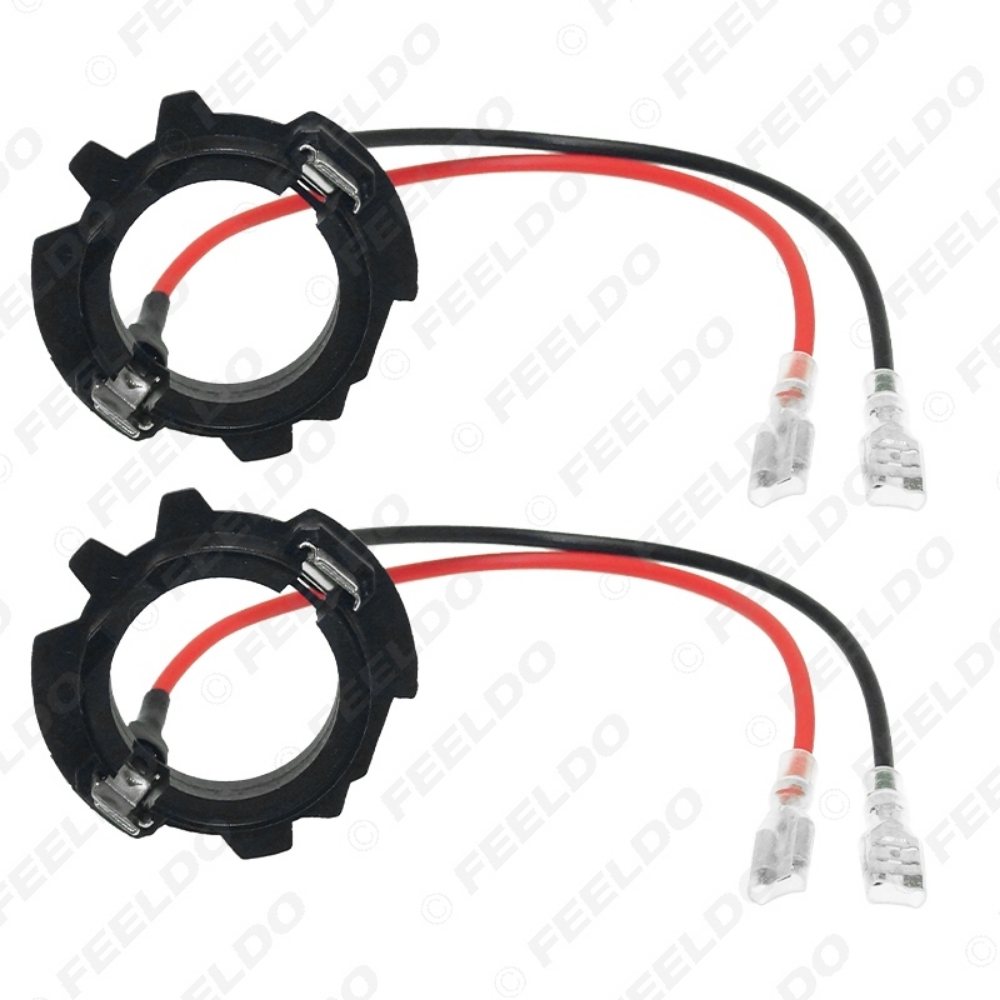 Picture of 2x H7 Car LED Bulb Base Socket Adapter For Volkswagen Jetta Golf5 MK5 GTI Retainers Clip Headlight Holder 