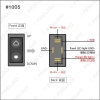 Picture of Universal 6Pins Auto Power Window Switch 12V/24V 10A With illumination Indicator Single Button