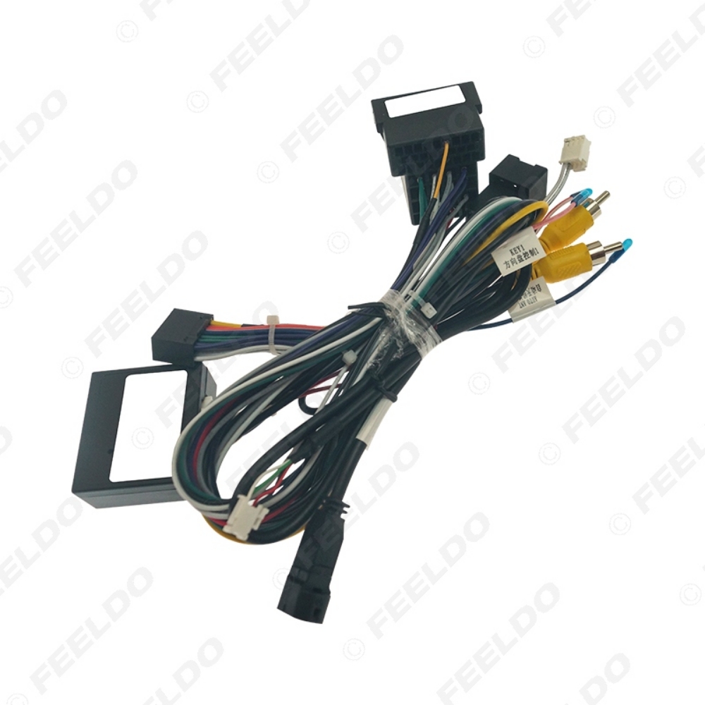 Picture of Car Audio 16PIN DVD Player Power Calbe USB Adapter With Canbus Box For Geely Bo Yue 2016 Stereo Plug Wiring Harness