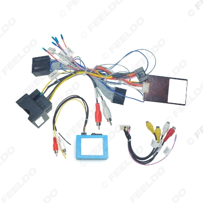 Picture of Car 16pin Android Radio Stereo Wiring Harness Cable With Canbus/Optical Fiber Box For Volkswagen Touareg(02~10)