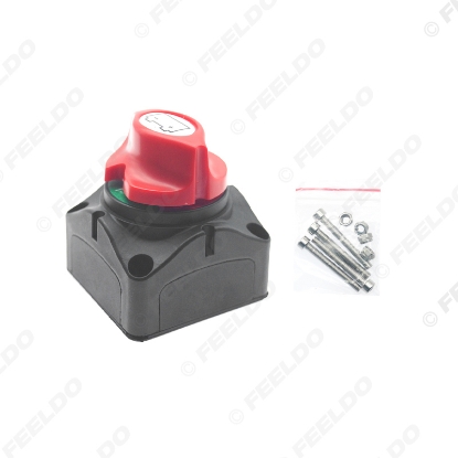 Picture of Auto Car Boat Battery Disconnect Switch 12V 24V Marine 200A 300A Dual Battery Mass Switch 2 Position Rotary Cut Off Switch 