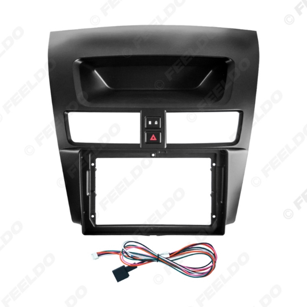 Picture of Car Audio 9" Big Screen DVD Fascia Frame Adapter For Mazda BT-50 With Emergency Light & Wiring 2Din Dash Panel Frame Kit