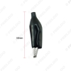 Picture of 1pcs Larger 58mm Metal Crocodile Clip Black and Red Sheath Clip Power Clamp Test Leads Clip