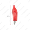 Picture of 1pcs Larger 58mm Metal Crocodile Clip Black and Red Sheath Clip Power Clamp Test Leads Clip