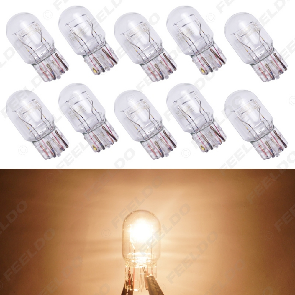 Picture of Car T20 7443 1891 W21W 12V Wedges bulb External Halogen Lamp Side/Turn/Tail Lights DRL Light Warm White