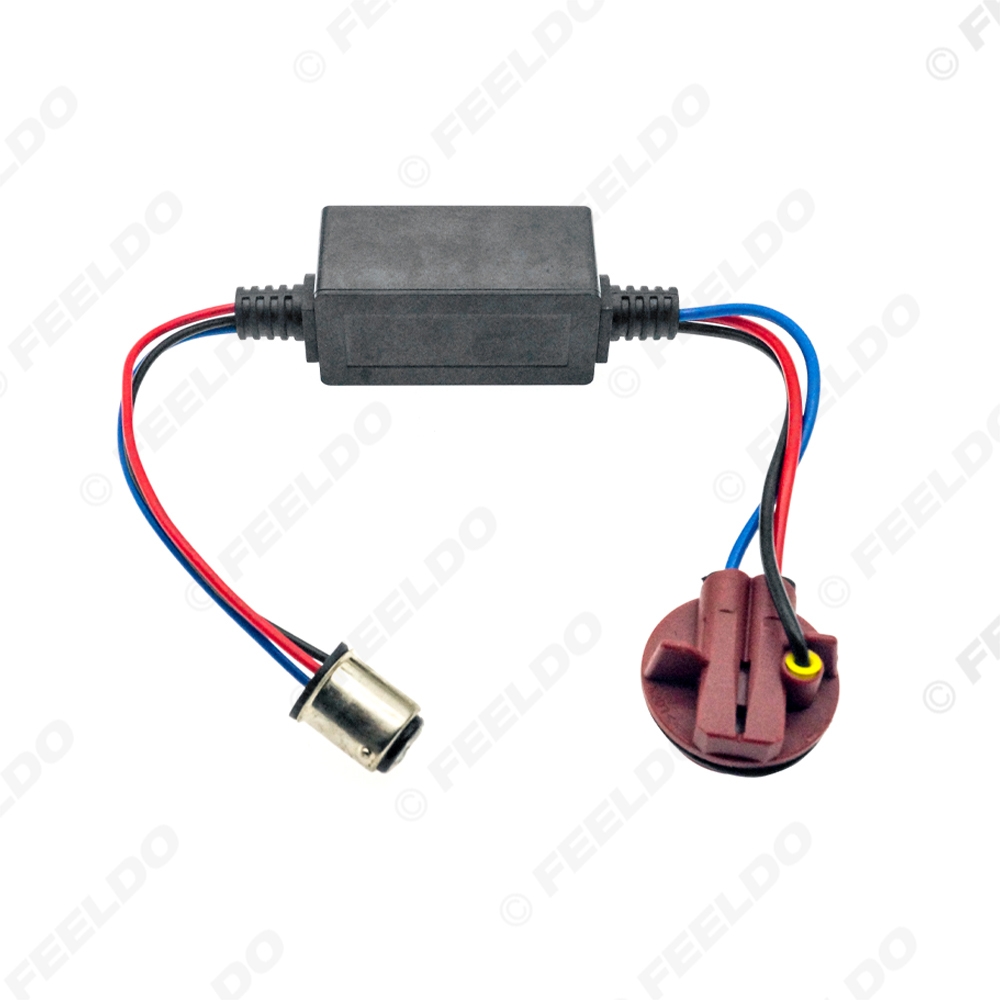 Picture of DC12V 1157/BAY15d Turn Signal Socket Warning Error Canceller Error Free Load Resistor LED Decoder