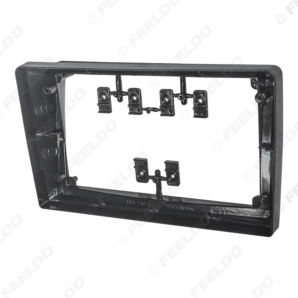 Marco Decorativo Para Radio 2 DIN - Compatible Con Kia Cee'd 2010-2012, Color Negro, Fácil Instalación