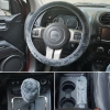 Picture of Car 3pcs Set Winter Soft Plush Gear Shift Cover Hand Brake Grips Cover Steering Wheel Cover