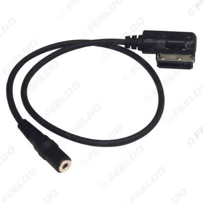 Picture of Car 3.5mm Female Jack Line AMI to AUX IN Headphone Port Adapter Audio Input Cable for MDI Audi Q5 A5 A7 R7 S5 Q7 A6L A8L A4L AUX Cable