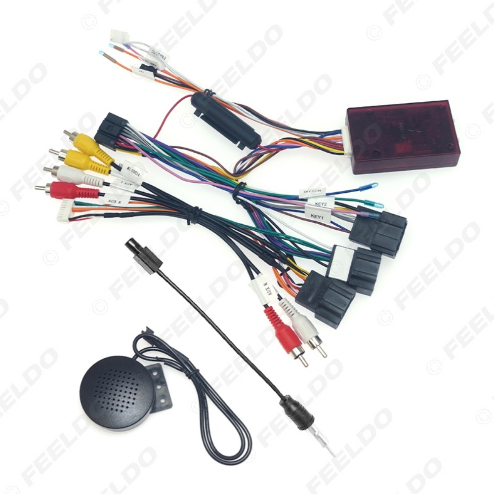 Picture of Car 16pin Android Audio Wiring Harness With Canbus Box For Tahoe/Yukon/Suburban/Silverado/Sierra/Traverse Aftermarket Stereo Installation Wire