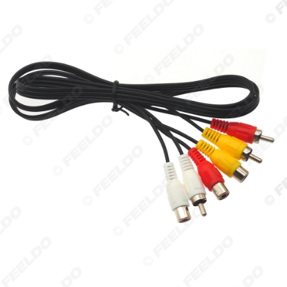 Picture of 1PC 1M 3-RCA Male To 3-RCA Female Jack Plug Audio Video AV Extension Cable Stereo AV Connector Cord Media Player Adapter