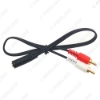 Picture of 1PC 3.5mm Audio Jack (Female) to 2-RCA Stereo Audio Converter