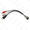 Picture of Car 2-RCA Male USB A Male Plug RCA Adapter Audio Converter AUX Cable For Nissan Cube Juke Versa AV Cable