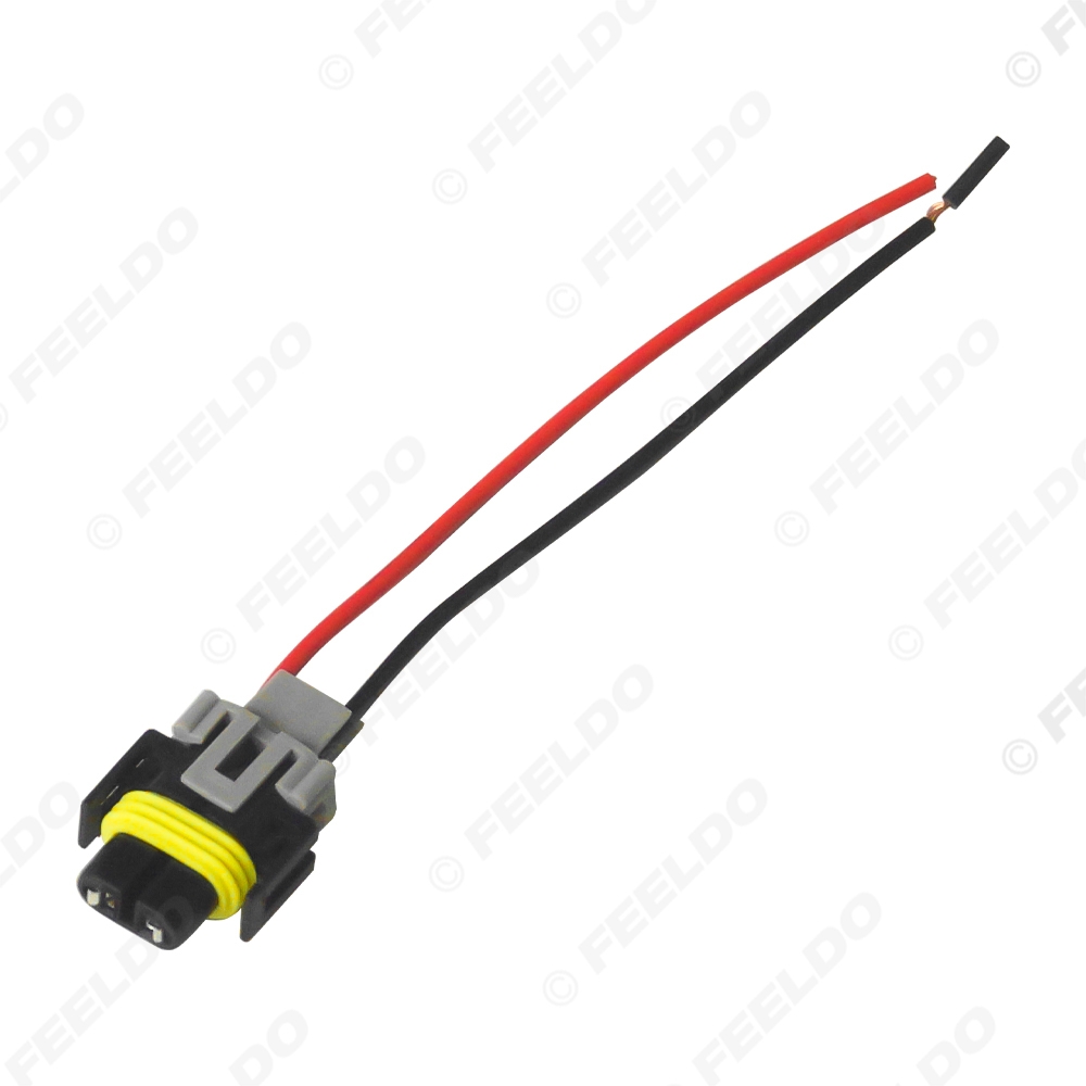 Picture of 1PC Auto H11 Female Socket Plug Wiring Harness Adapter Car Wire Connector Cable For HID LED Headlight Fog Lights Lamp Bulb