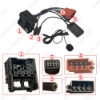 Picture of Car AUX Bluetooth Module Wire Harness With Micphone For BMW (1986-2003) 17-Way Round Pin Block Stereo To ISO Adapter