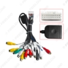 Picture of 20-pin Extended Interface Cable With RCA AUX-IN/OUT Audio/Video MIC Receptacle And SIM Slot For Android Head Unit Stereo