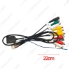 Picture of 20-pin Extended Interface Cable With RCA AUX-IN/OUT Audio/Video MIC Receptacle And SIM Slot For Android Head Unit Stereo